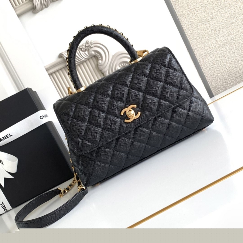 Ch*el top handle bags